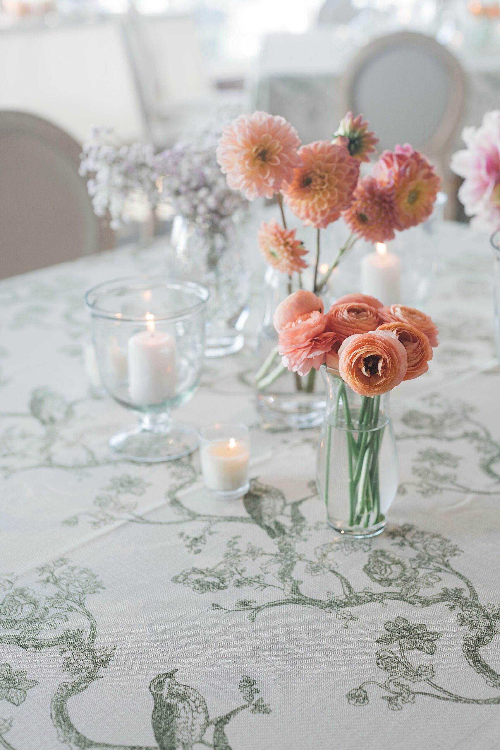 tablescape at wedding reception