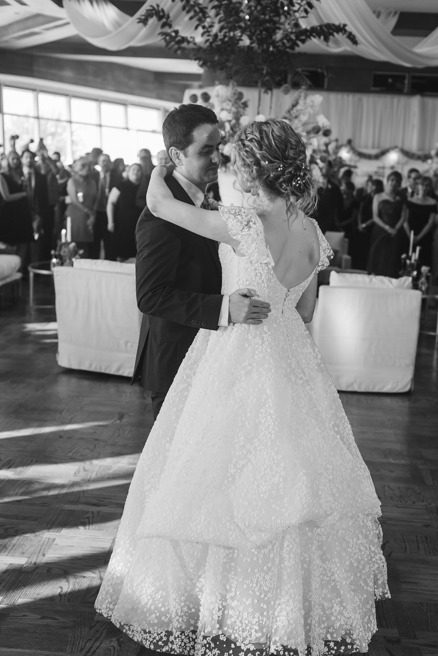 couple share first dance