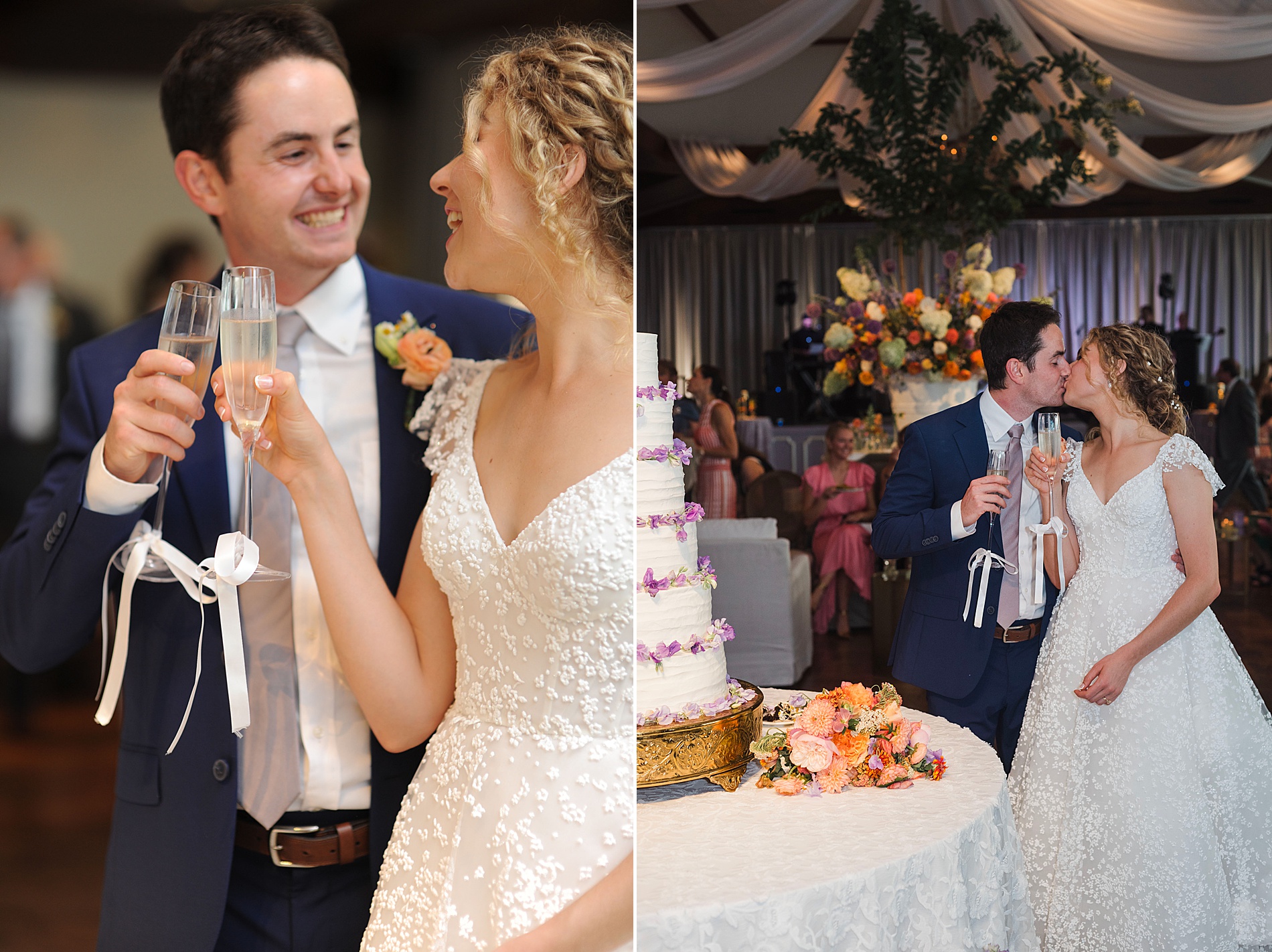 newlyweds toast togehter 