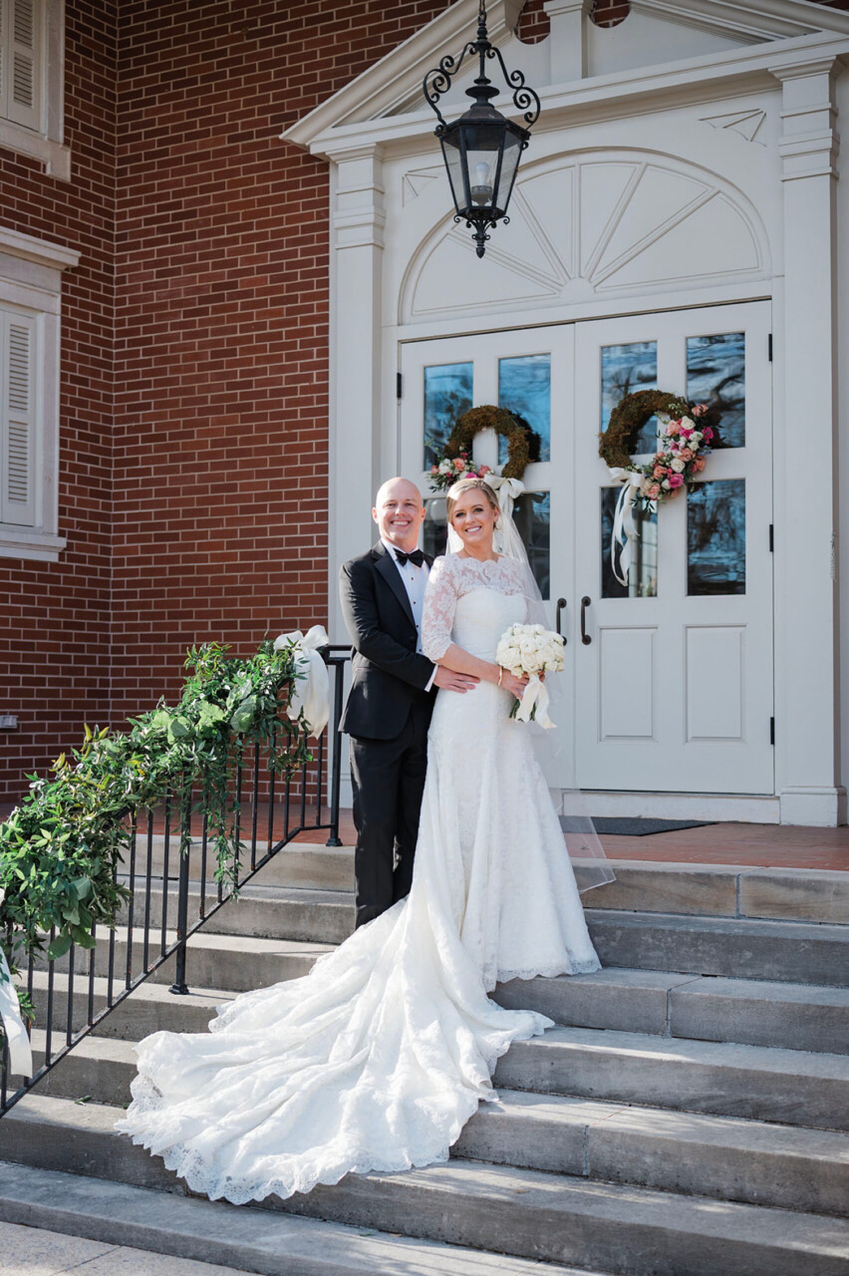 wedding photos outside of church in AL