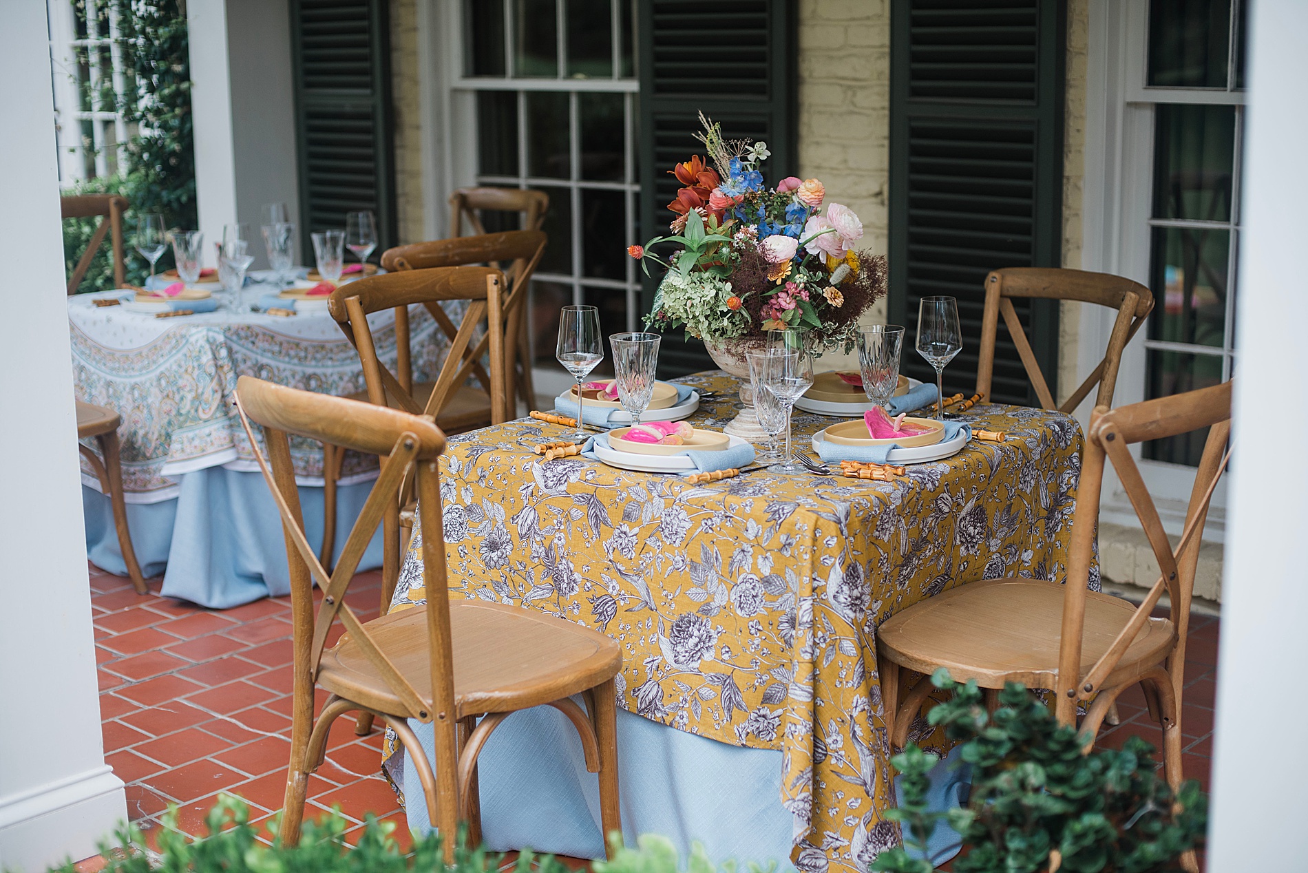 Elegant Bridal Brunch Celebration on covered porch