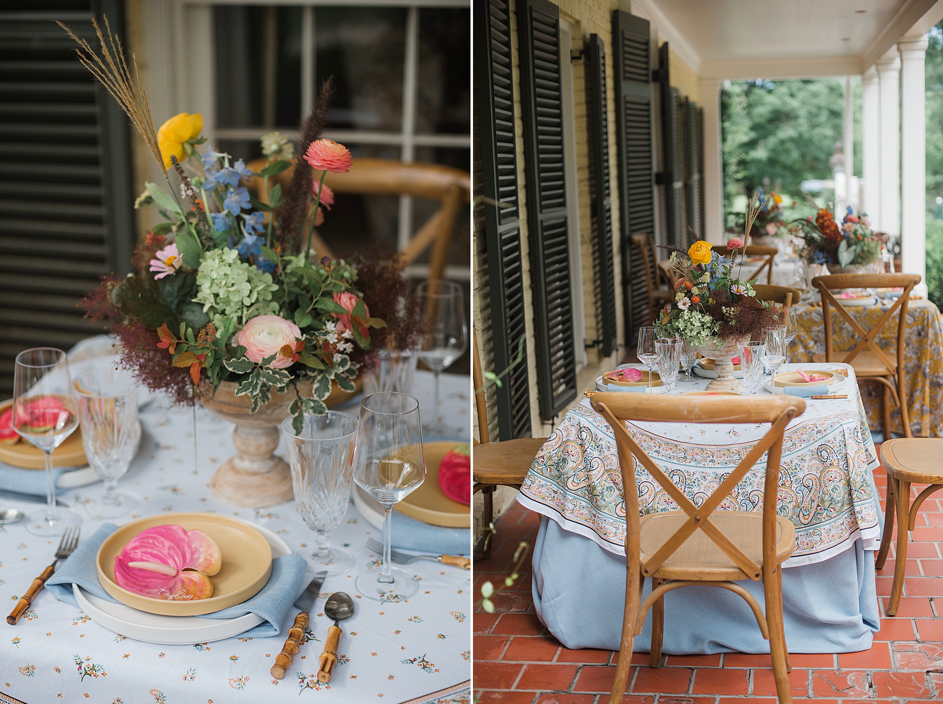 elegant bridal brunch tablescape