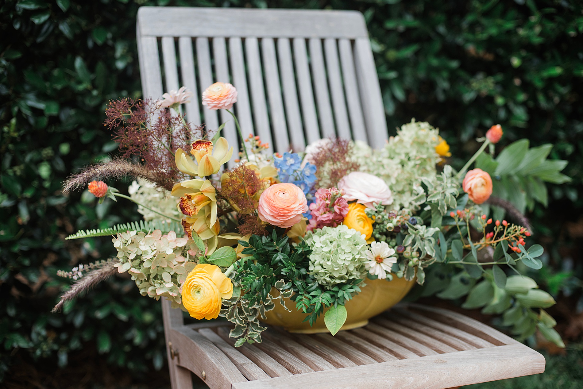 floral arrangement at brunch