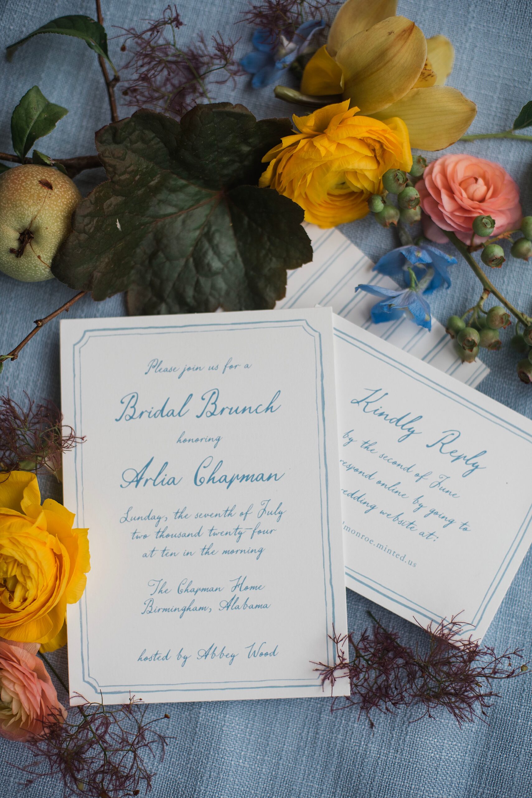 Elegant Bridal Brunch invitation