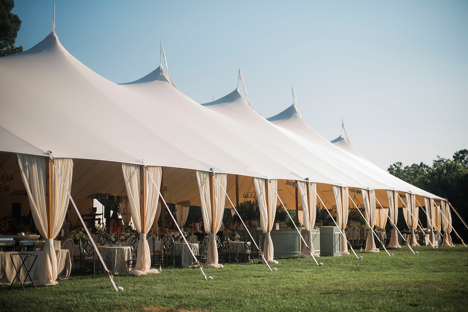 Heartfelt North Carolina Wedding reception under tent