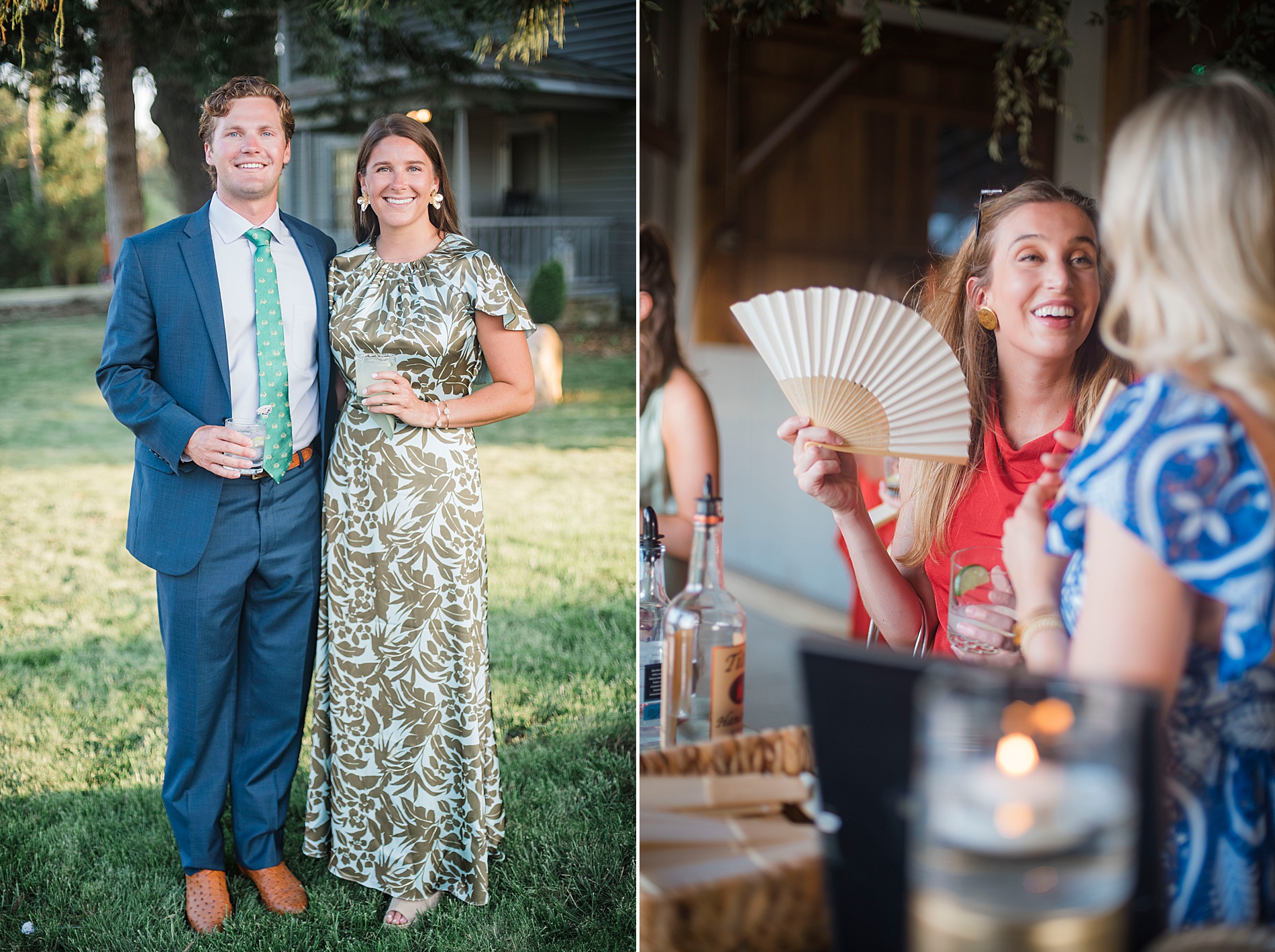 wedding guests from outdoor North Carolina wedding reception
