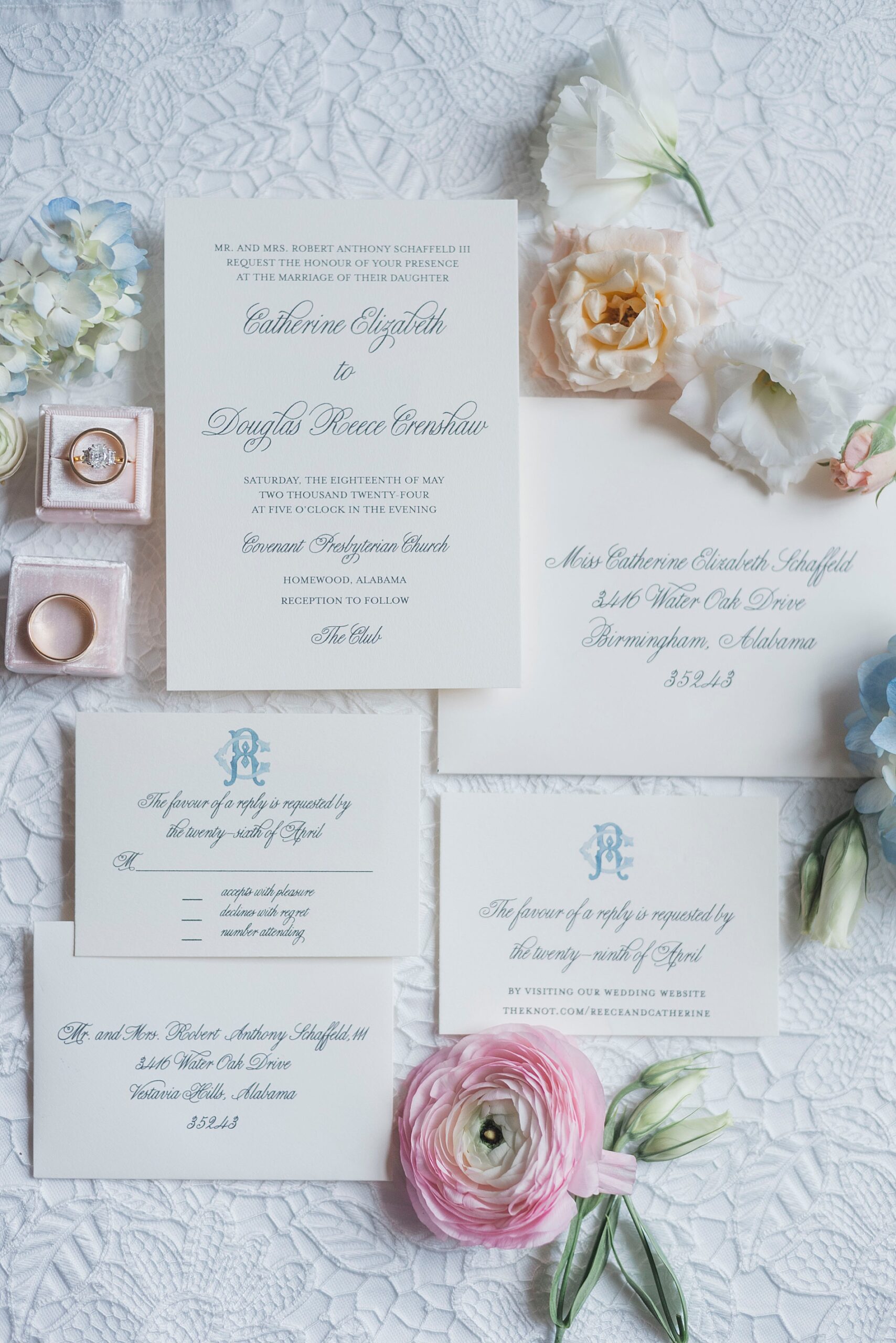 Elegant invitation suite