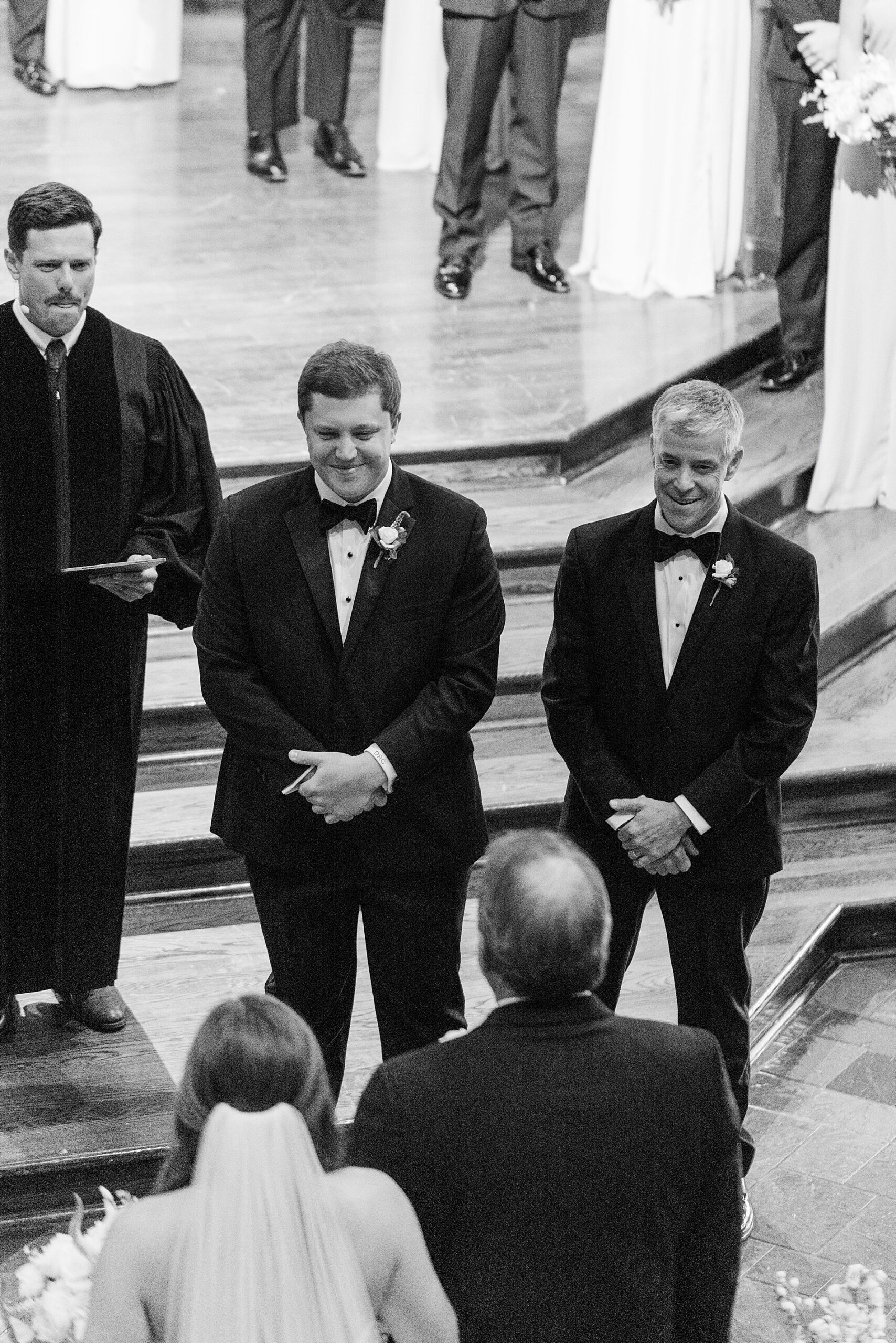 bride walks down the aisle at Memorable Birmingham Wedding