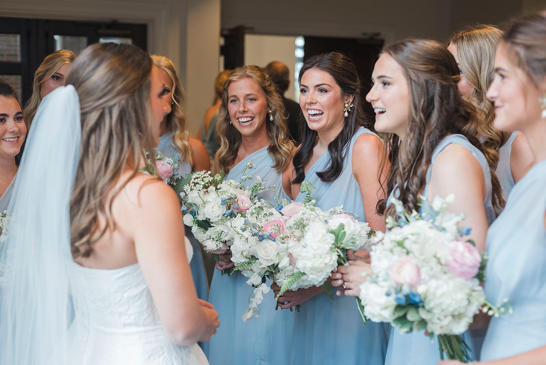 bride with bridesmaids