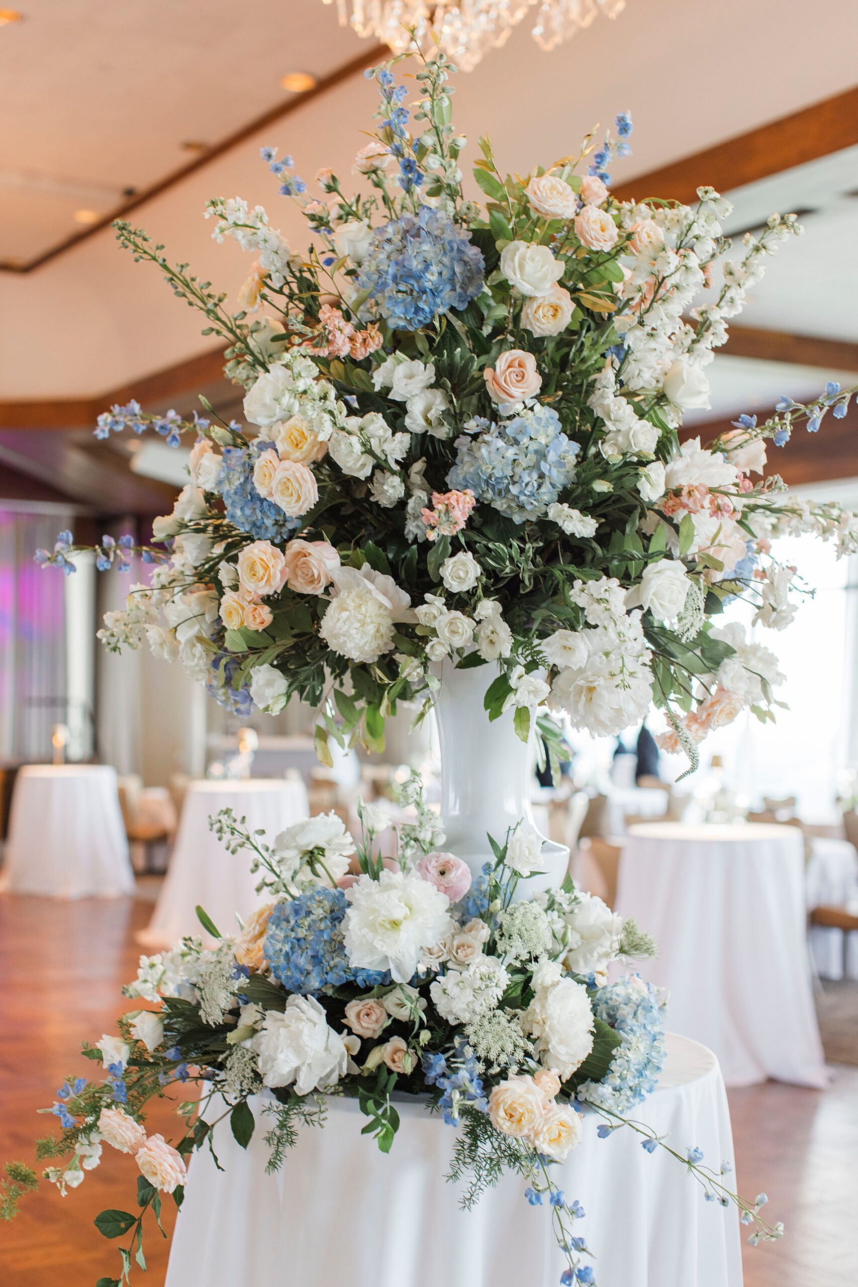 romantic floral arrangements from Memorable Birmingham Wedding at The Club