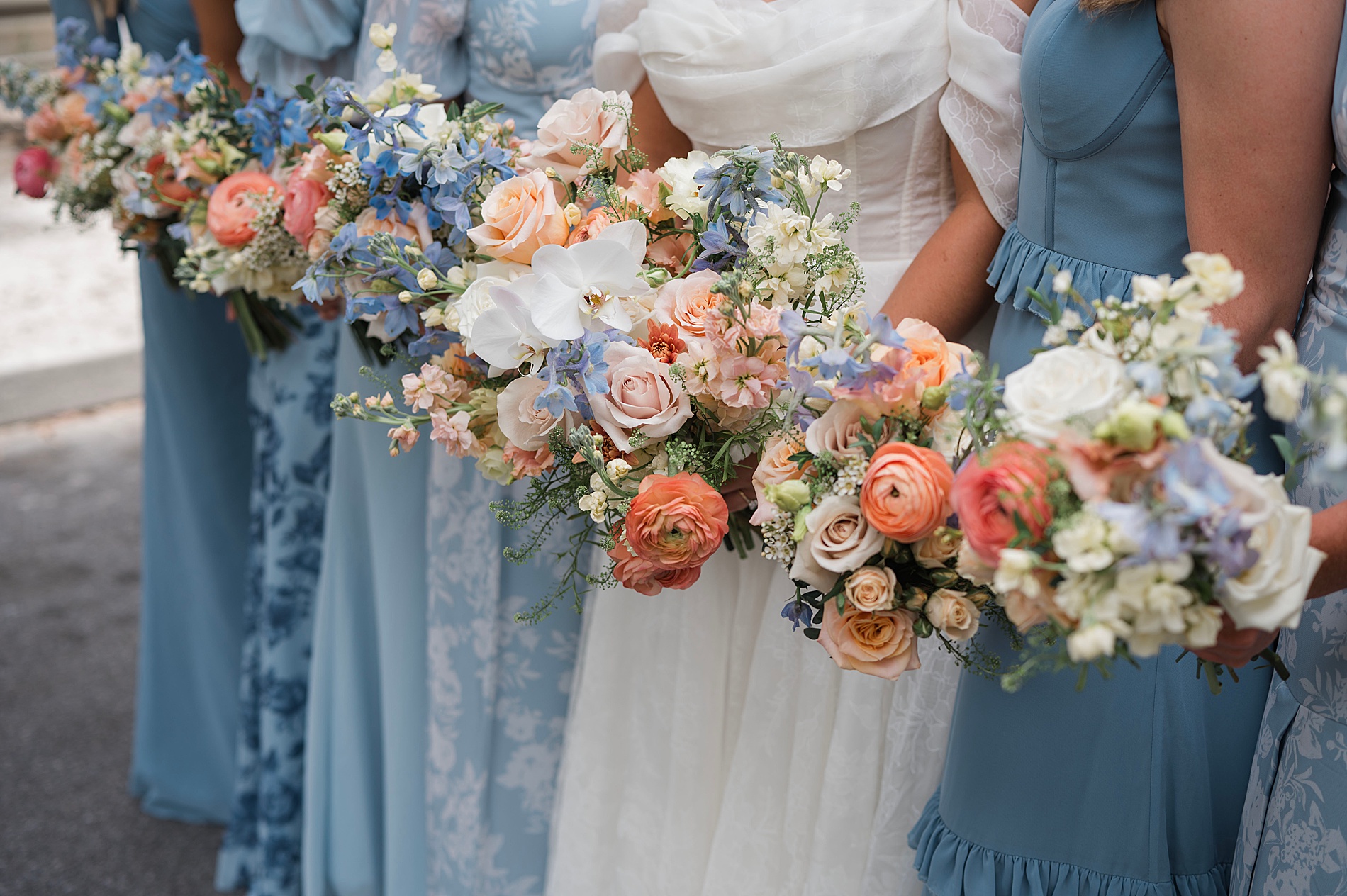 wedding bouquets with soft florals