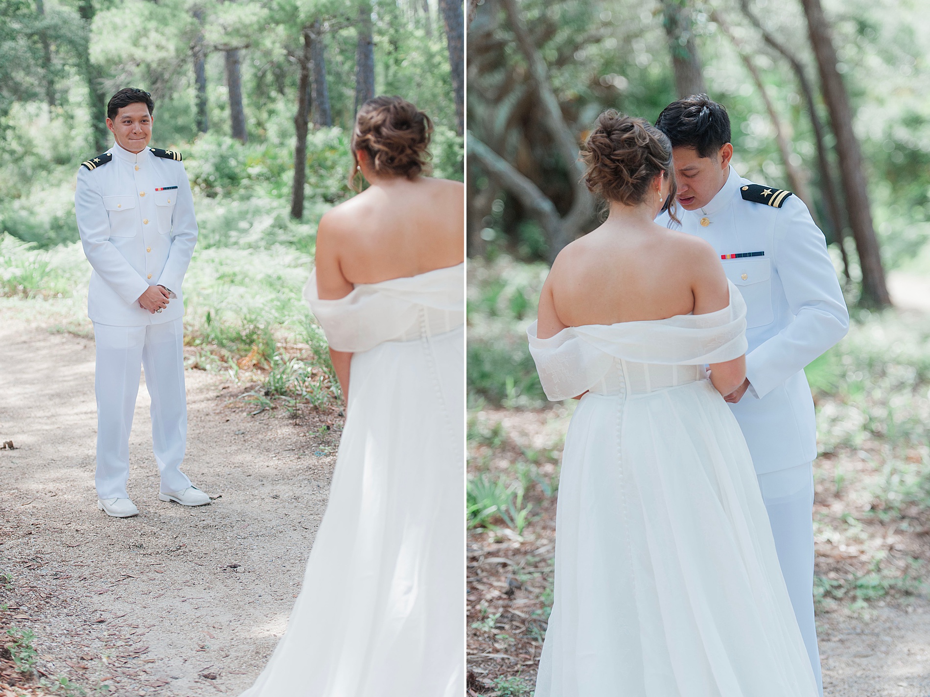 candid first look moment