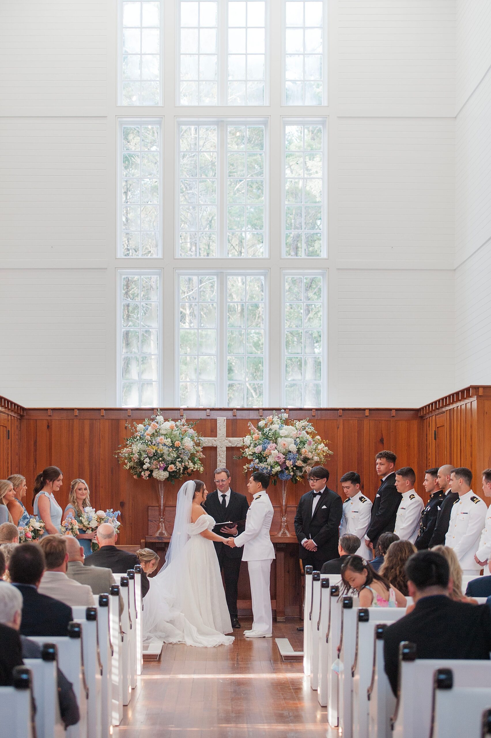bride and groom during wedding ceremony in 30A of Florida