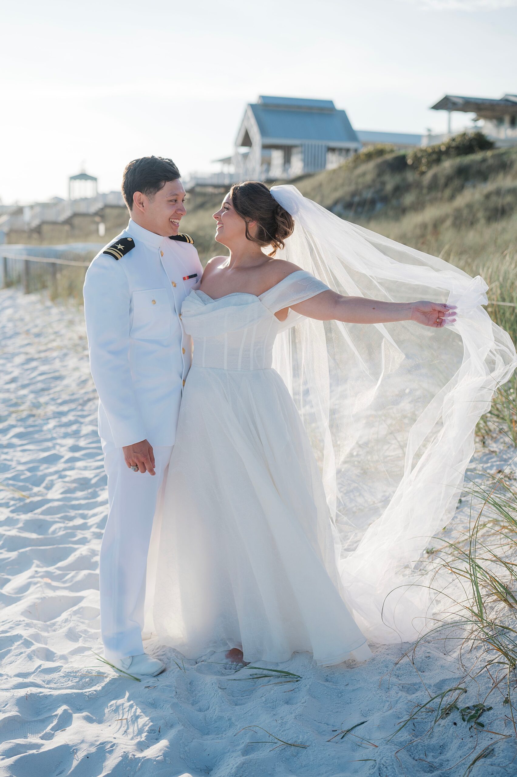 newlywed photos on the beach from Coastal Florida Wedding