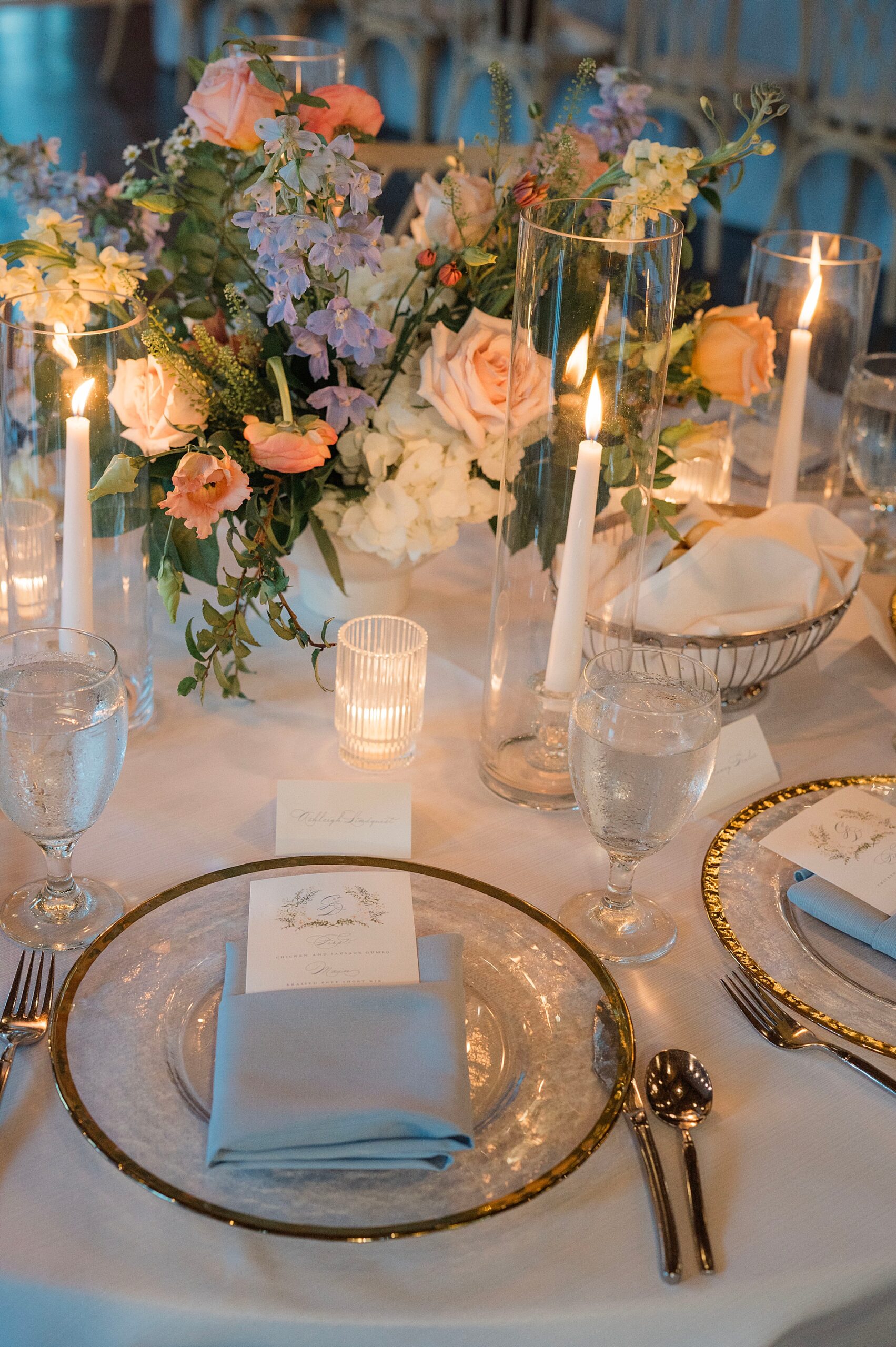 romantic wedding reception details