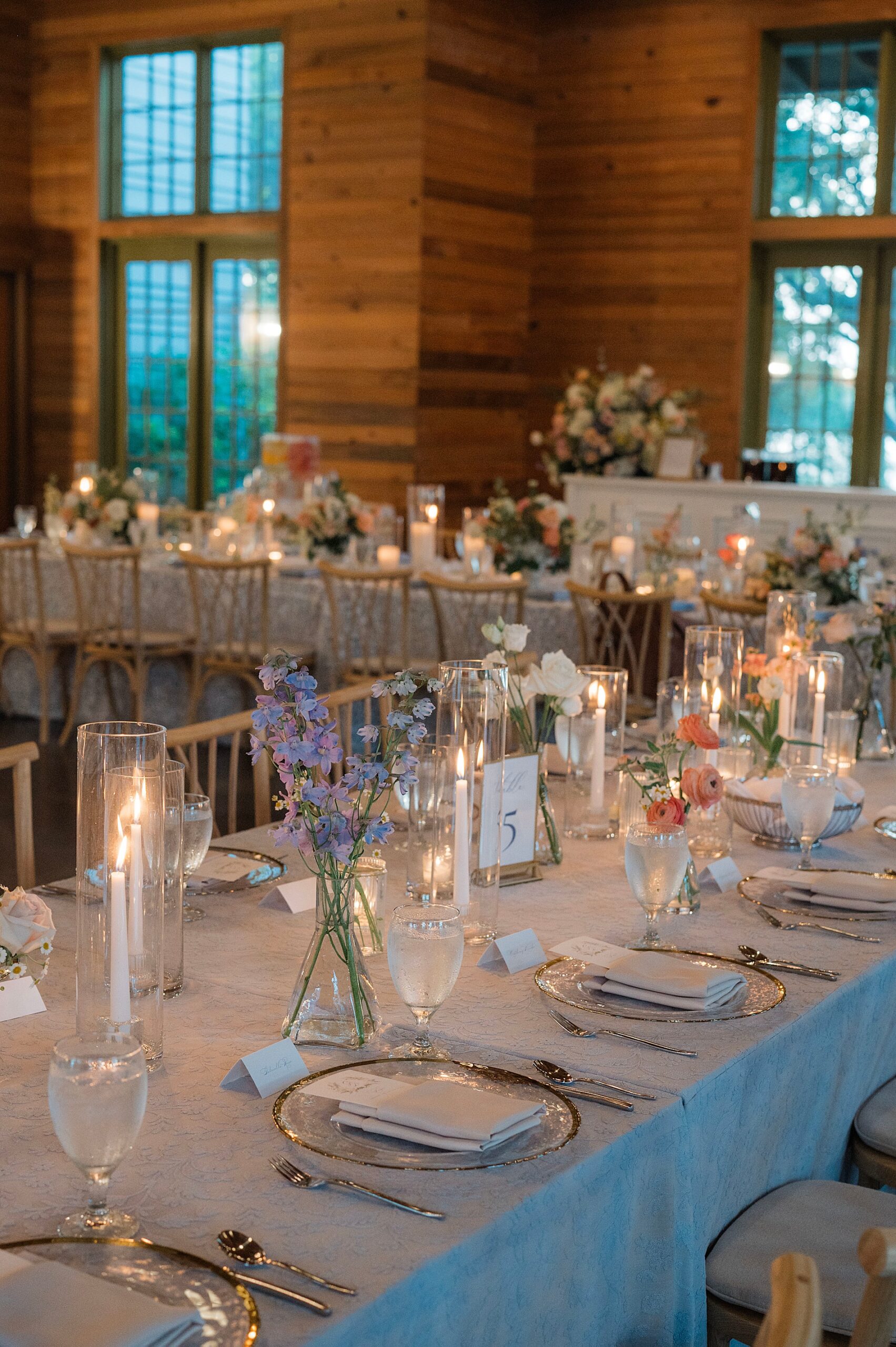 tablescape details at wedding reception