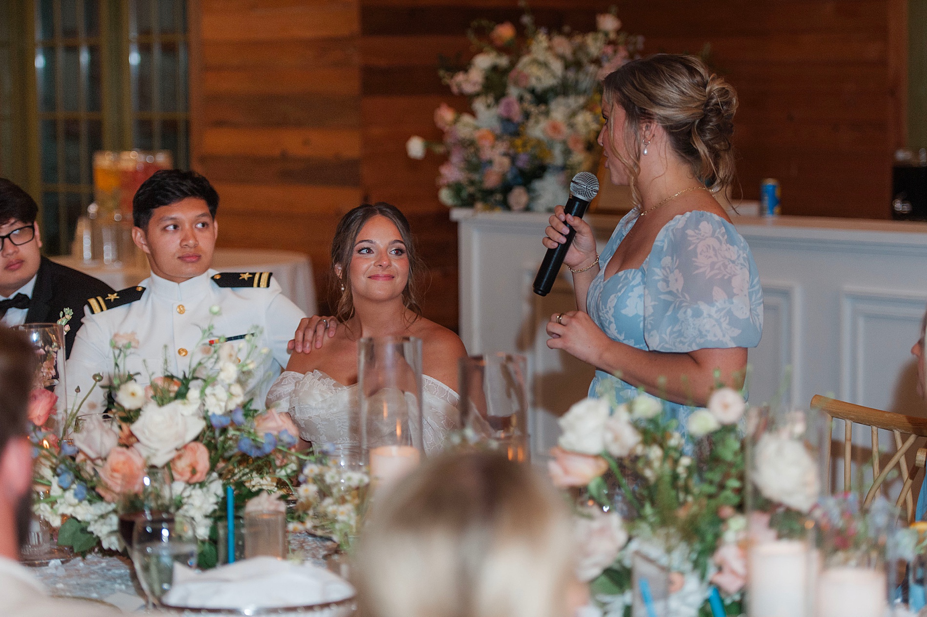 bridesmaid gives speech
