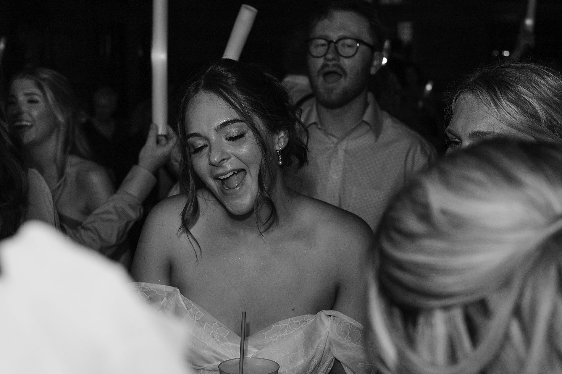 bride singing on dance floor from Coastal Florida Wedding