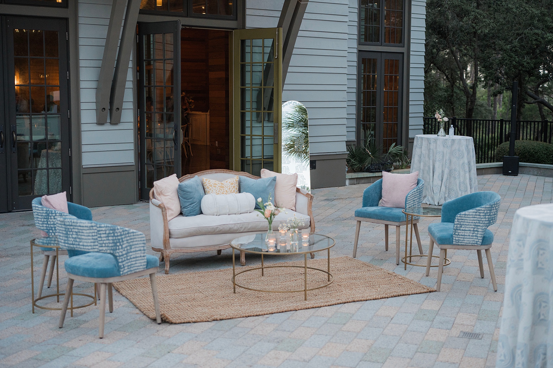 outdoor cocktail hour from Coastal Florida Wedding