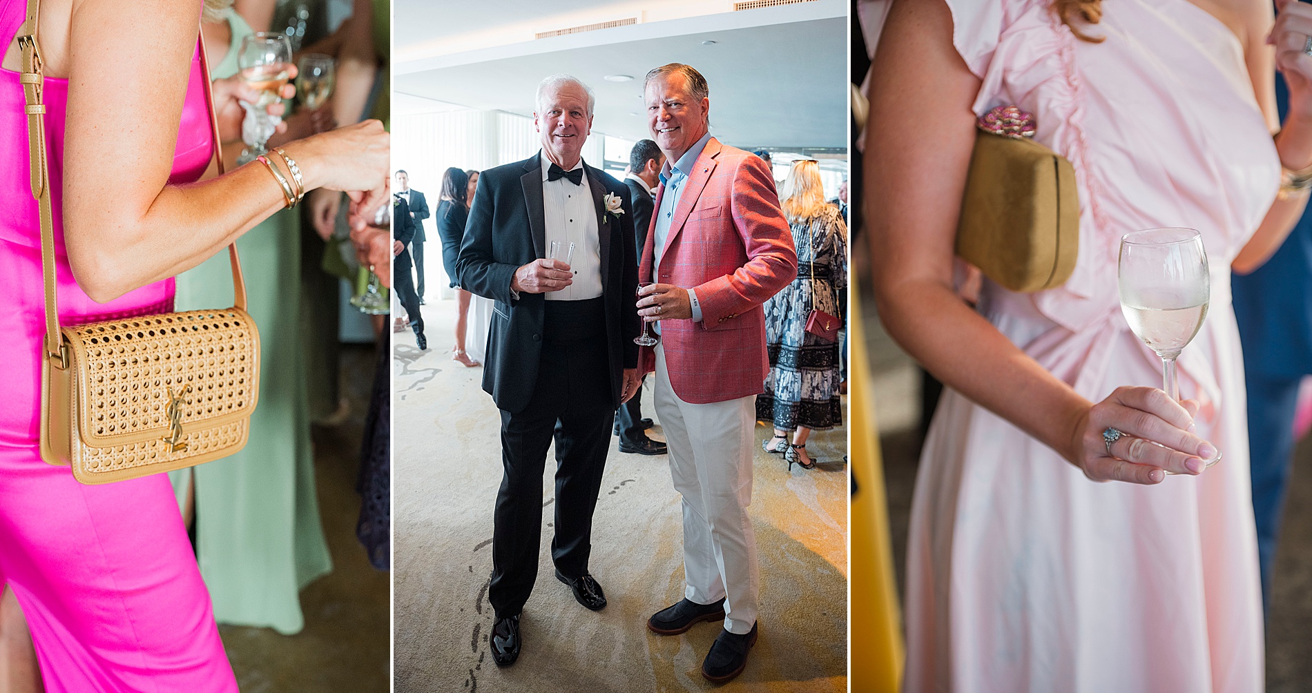 guest fashion at wedding reception in Birmingham