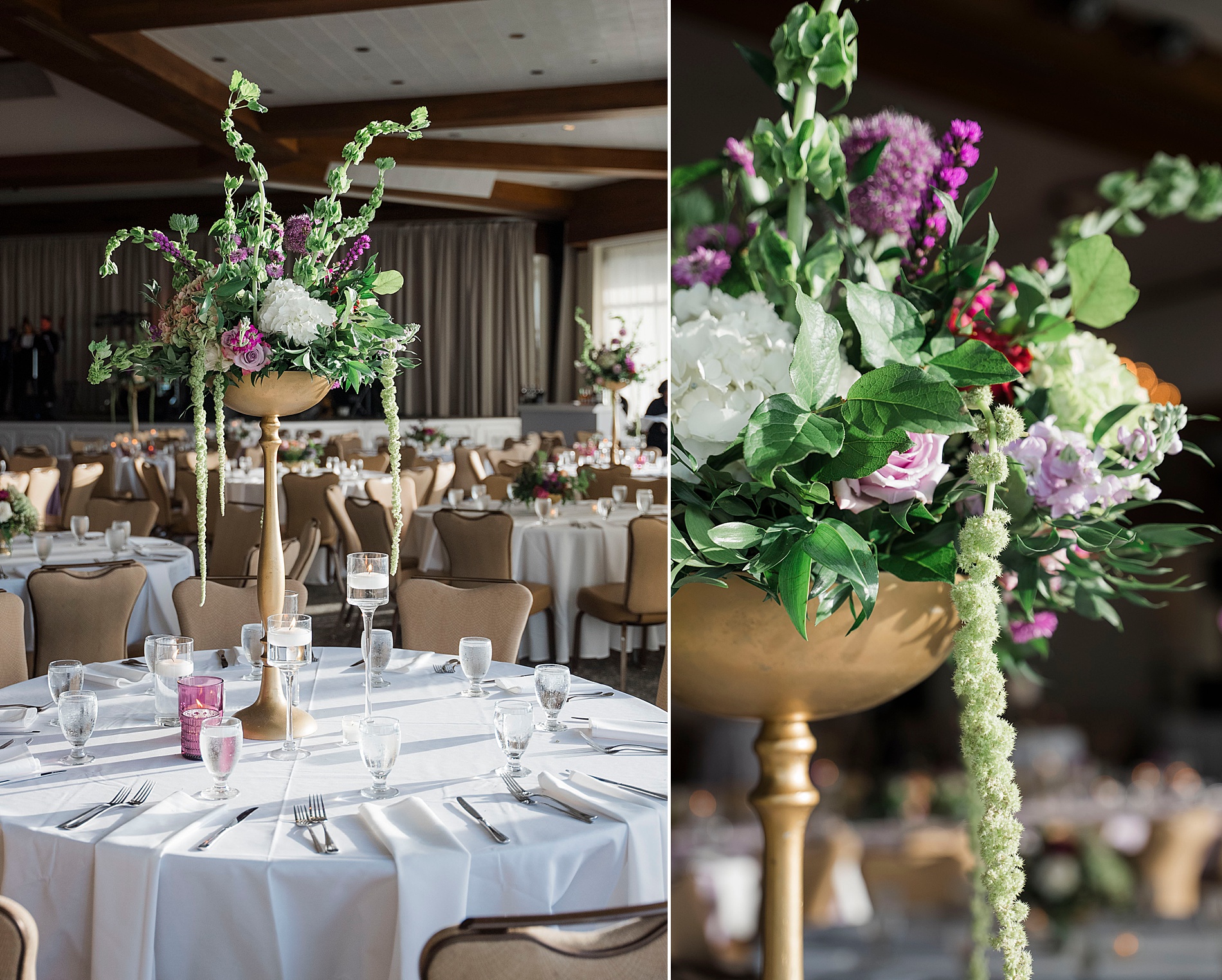 Elegant Spring Wedding reception at The Club