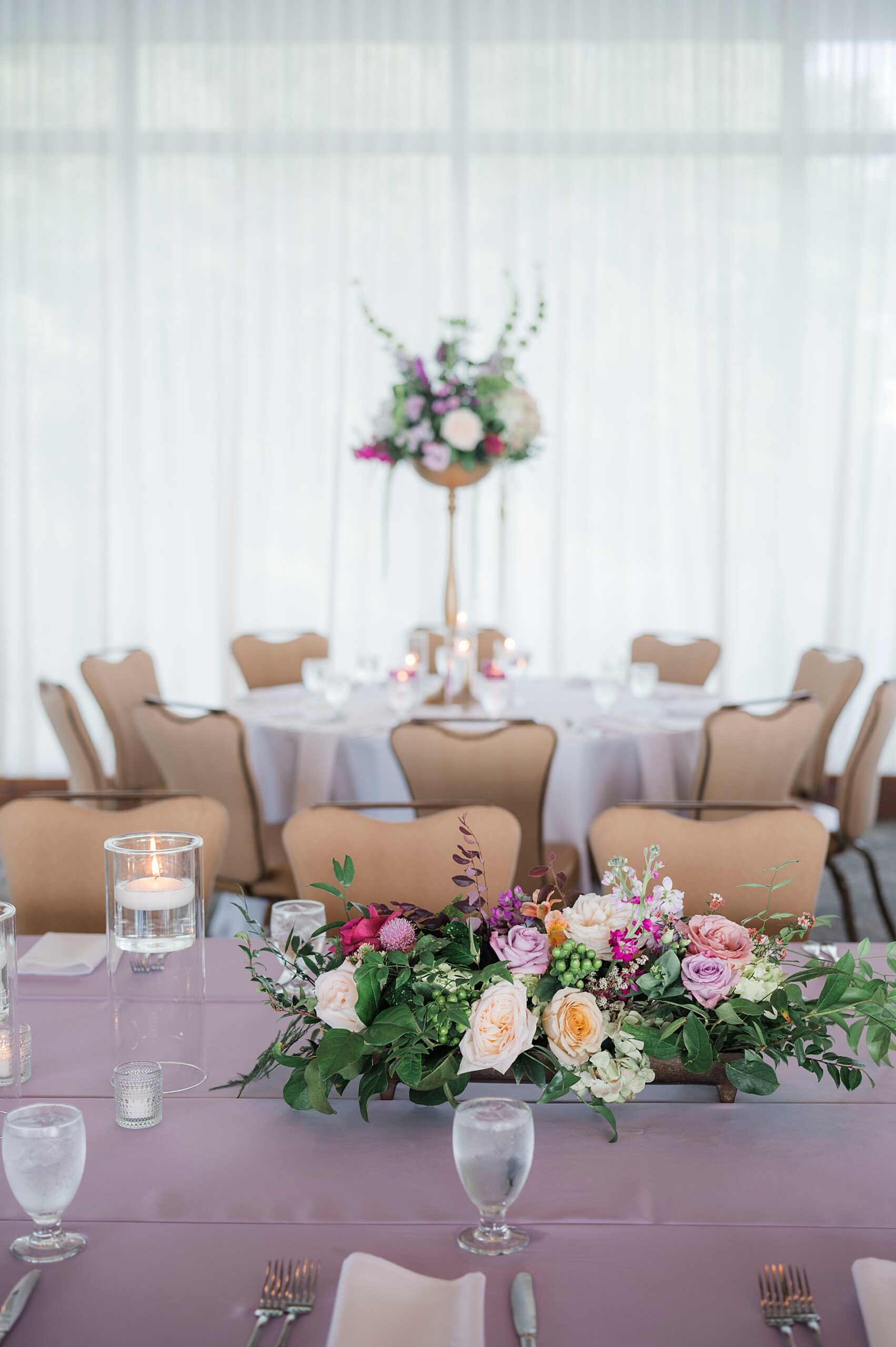 Elegant Spring Wedding reception at The Club in Birmingham