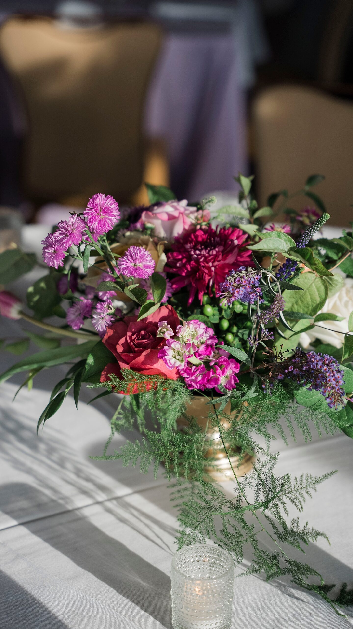 purple wedding flowers