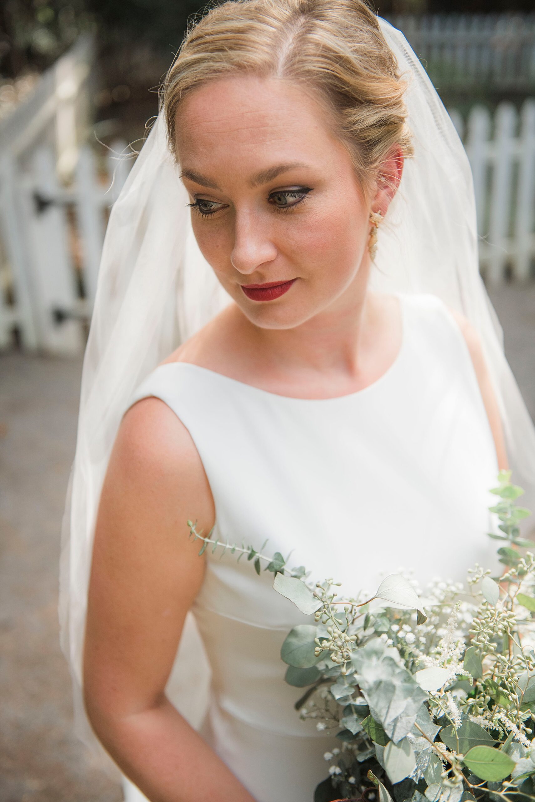 bride in wedding dress 