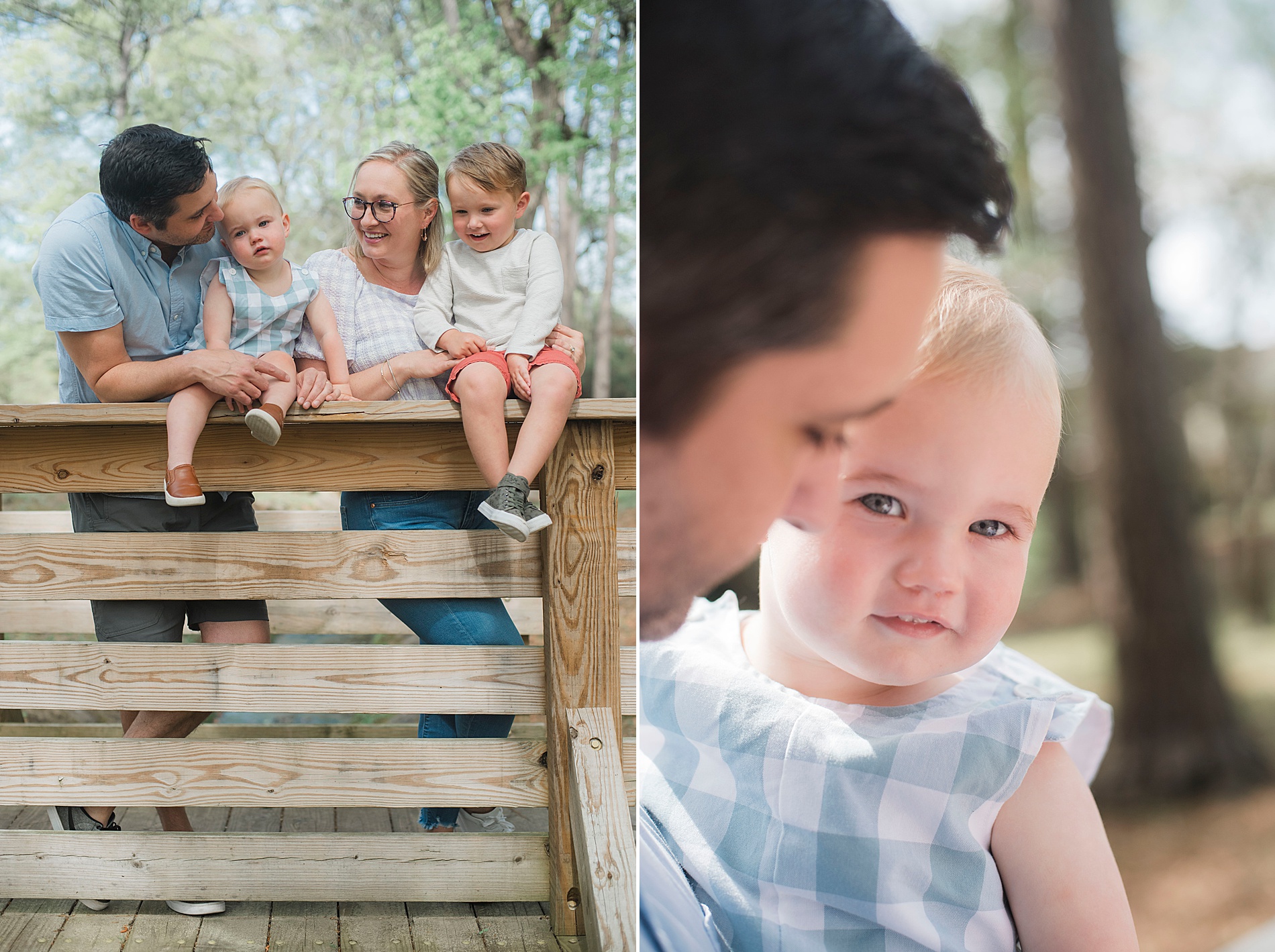 family portraits in park 