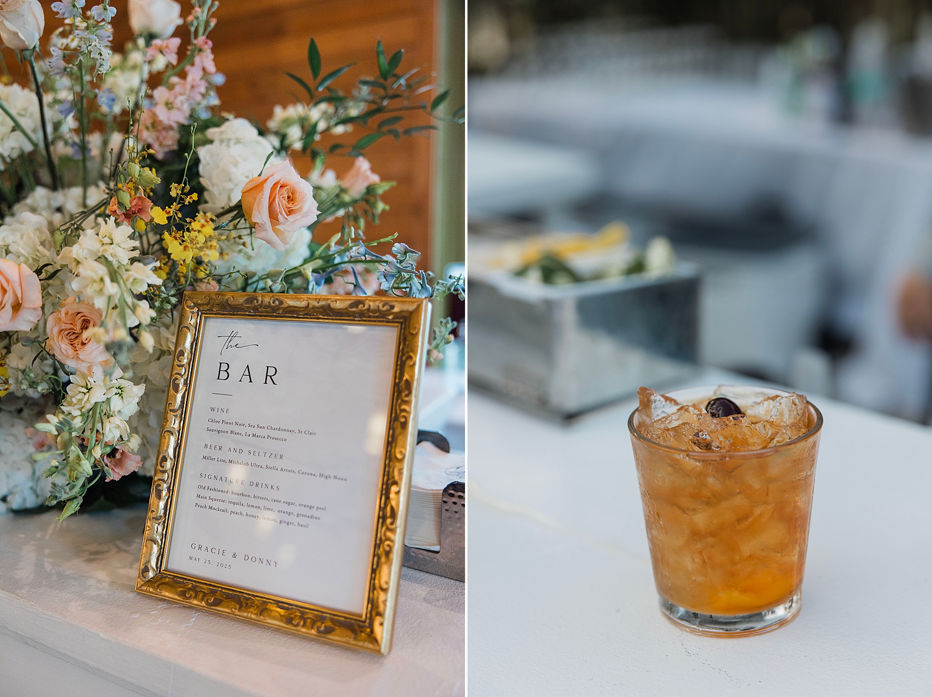 bar sign and signature drink 