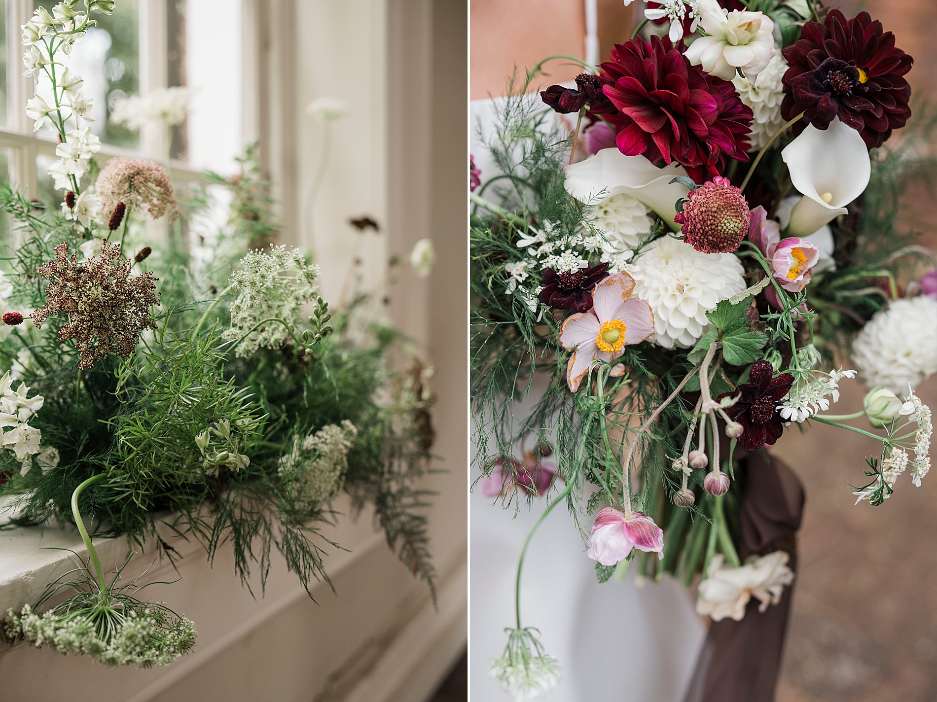 moody and organic flower arrangements 