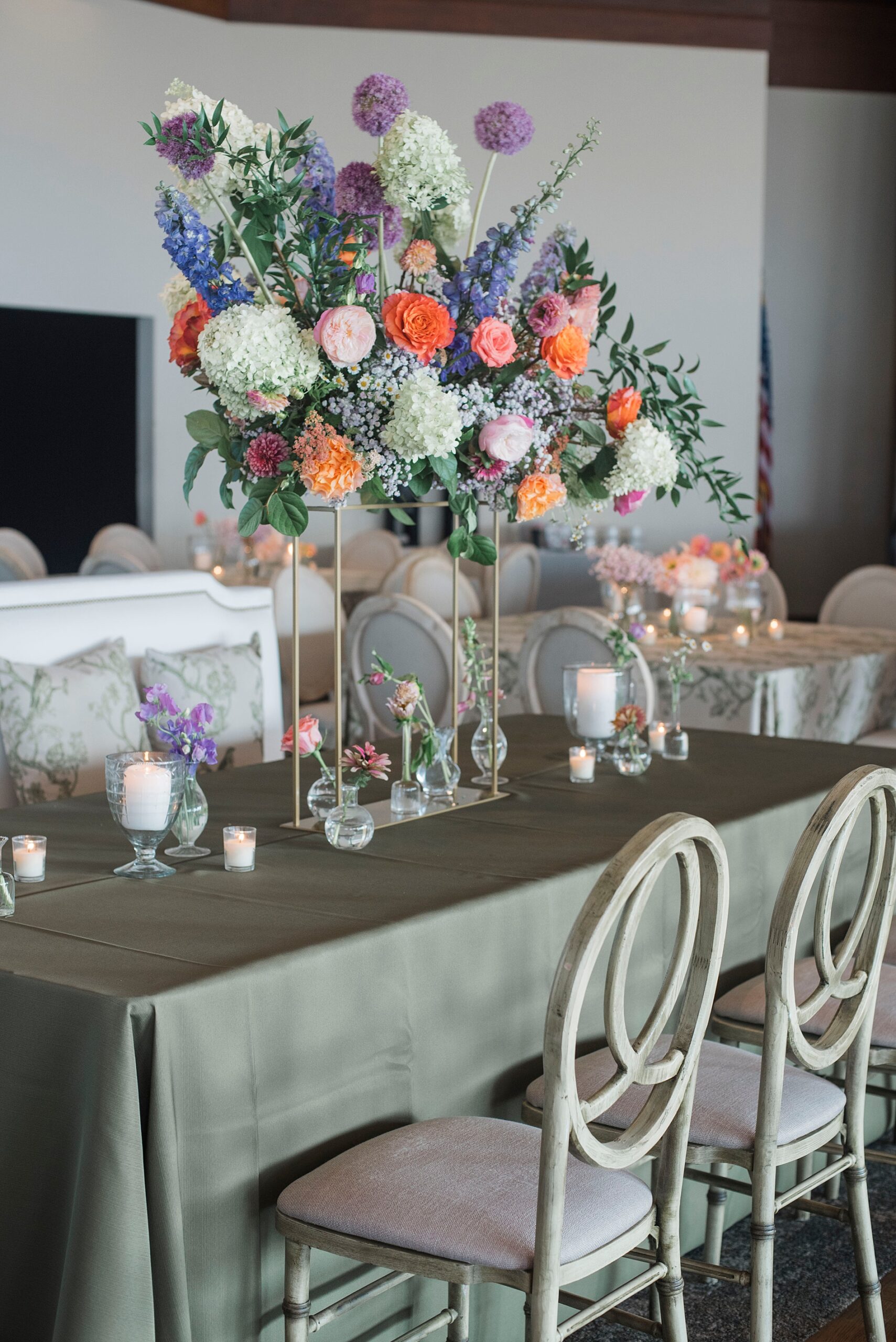 gorgeous wedding flower centerpieces from Birmingham wedding 