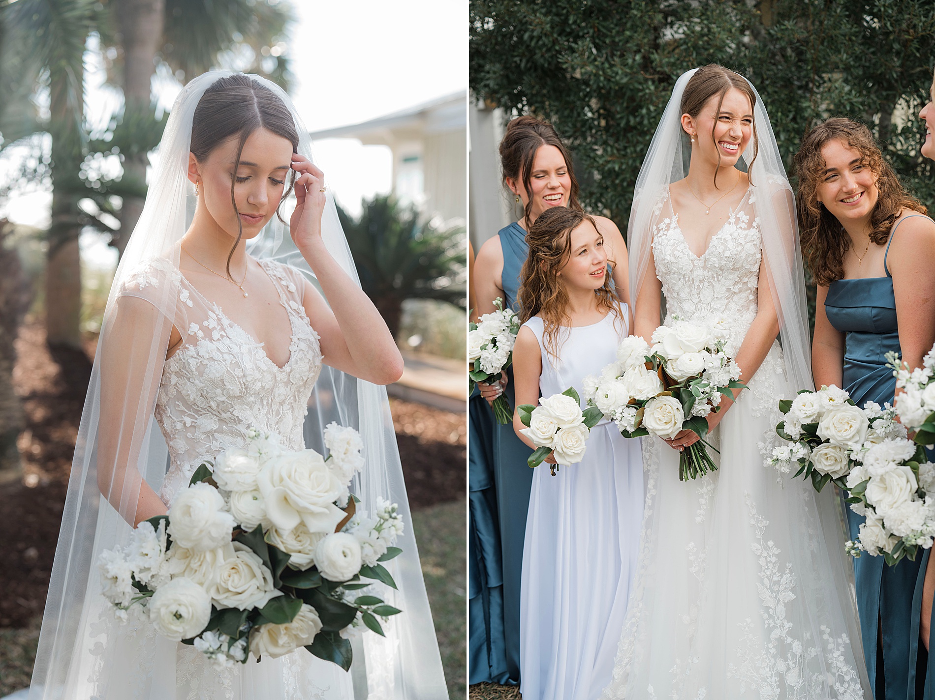 bride and bridesmaids 