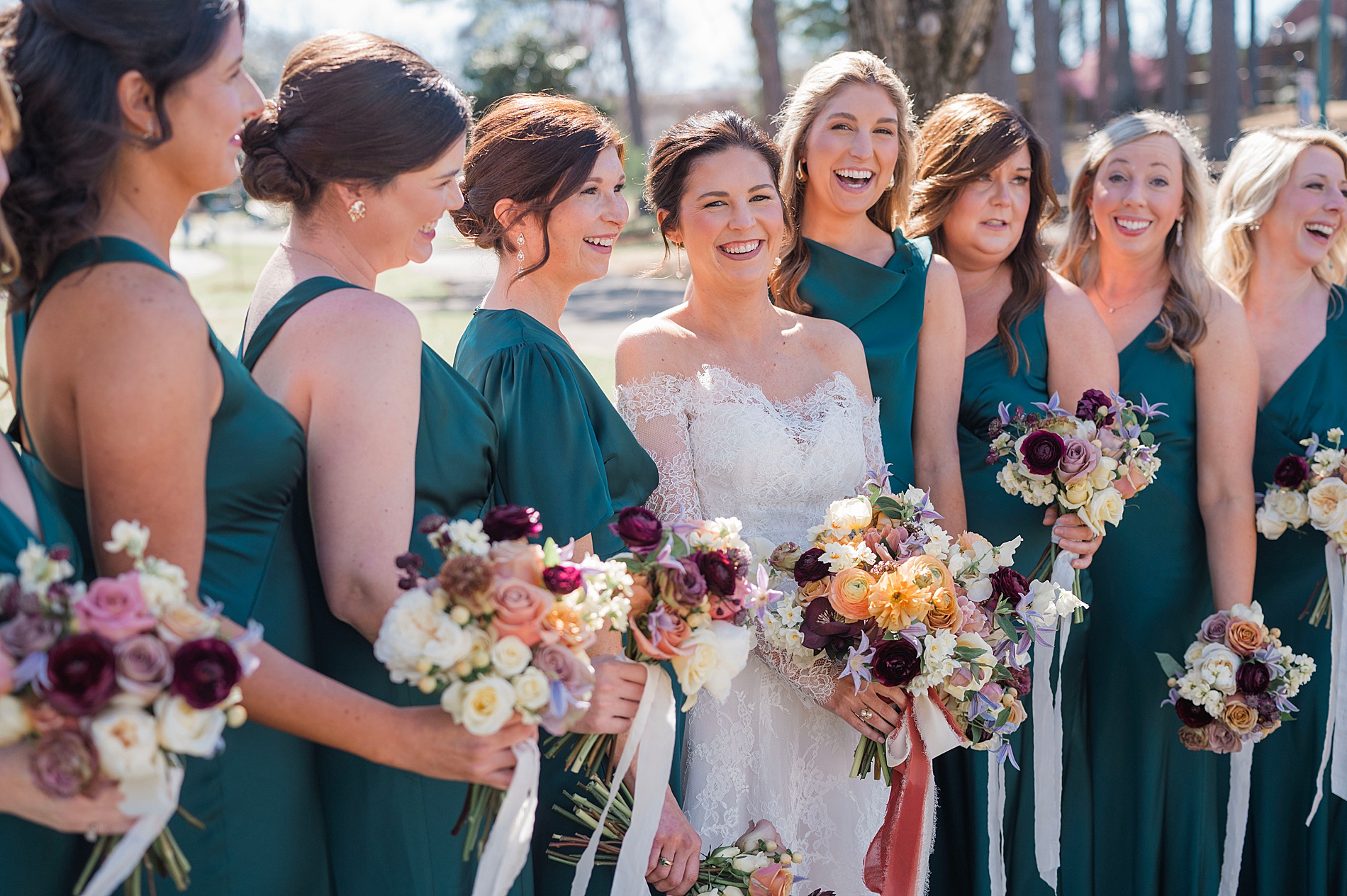 bridal party from Classic Birmingham Winter Wedding at The Fennec