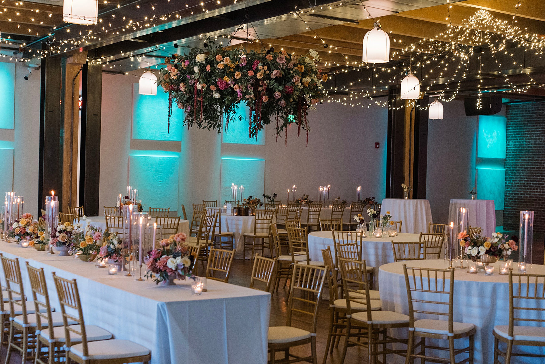 Classic Birmingham Winter Wedding reception at The Fennec