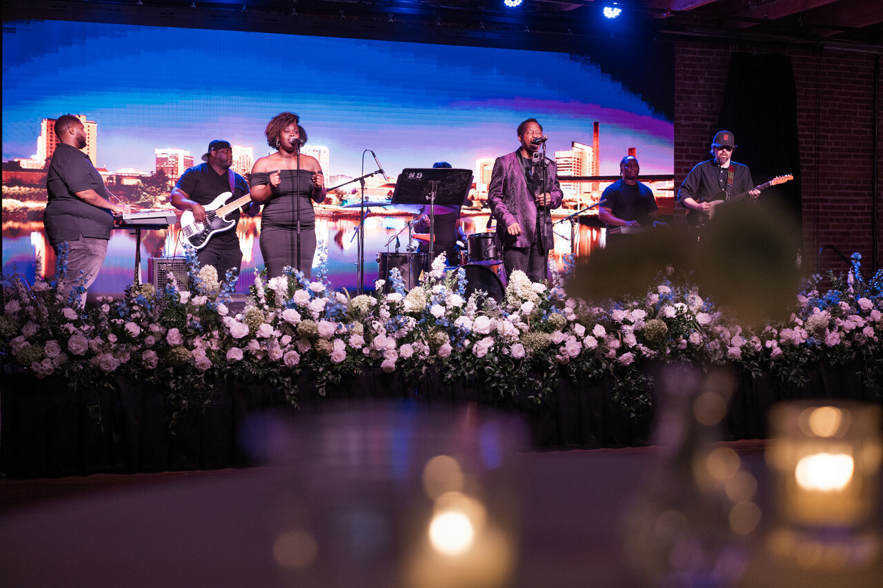 band plays at Birmingham Wedding Reception at The Fennec